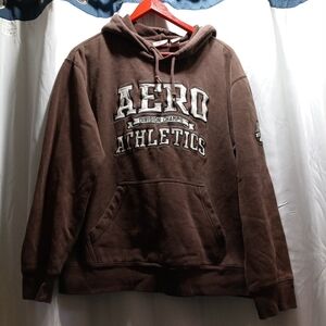 Aeropostale Brown Athletics Hoodie for Men